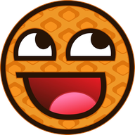 MrRoflWaffles logo, a smiling waffle face
